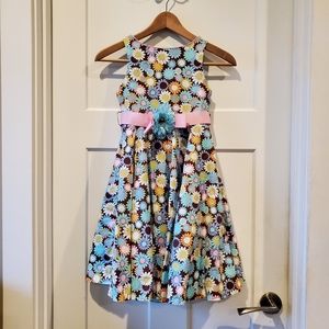 Bonnie Jean Sleeveless  Floral Dress Girls Size 8